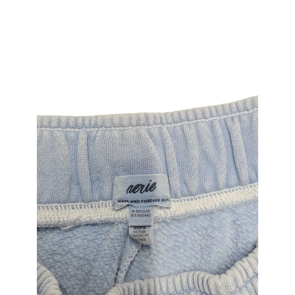 Aerie Oh Snap! Barrel Sweatpant Baggy Y2K preppy pants cloud wash Medium A005539 - Picture 9 of 11